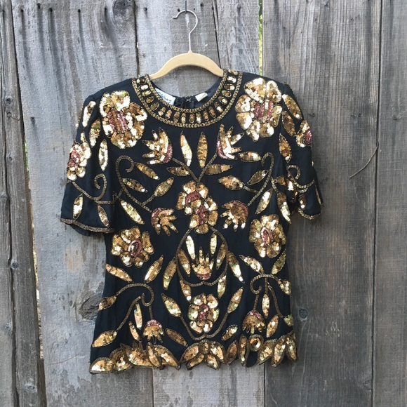 gold formal top